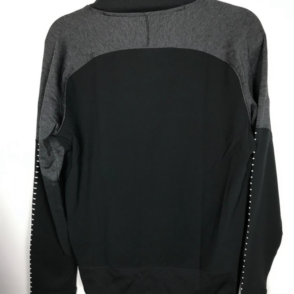 Under Armor Women’s Medium Black & Gray Hybrid Full Zip Active Sports Jacket - Picture 3 of 4